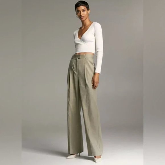 Aritzia Pants - Aritzia - Babaton Sadiki Linen High-Rise Wide-Leg Pants